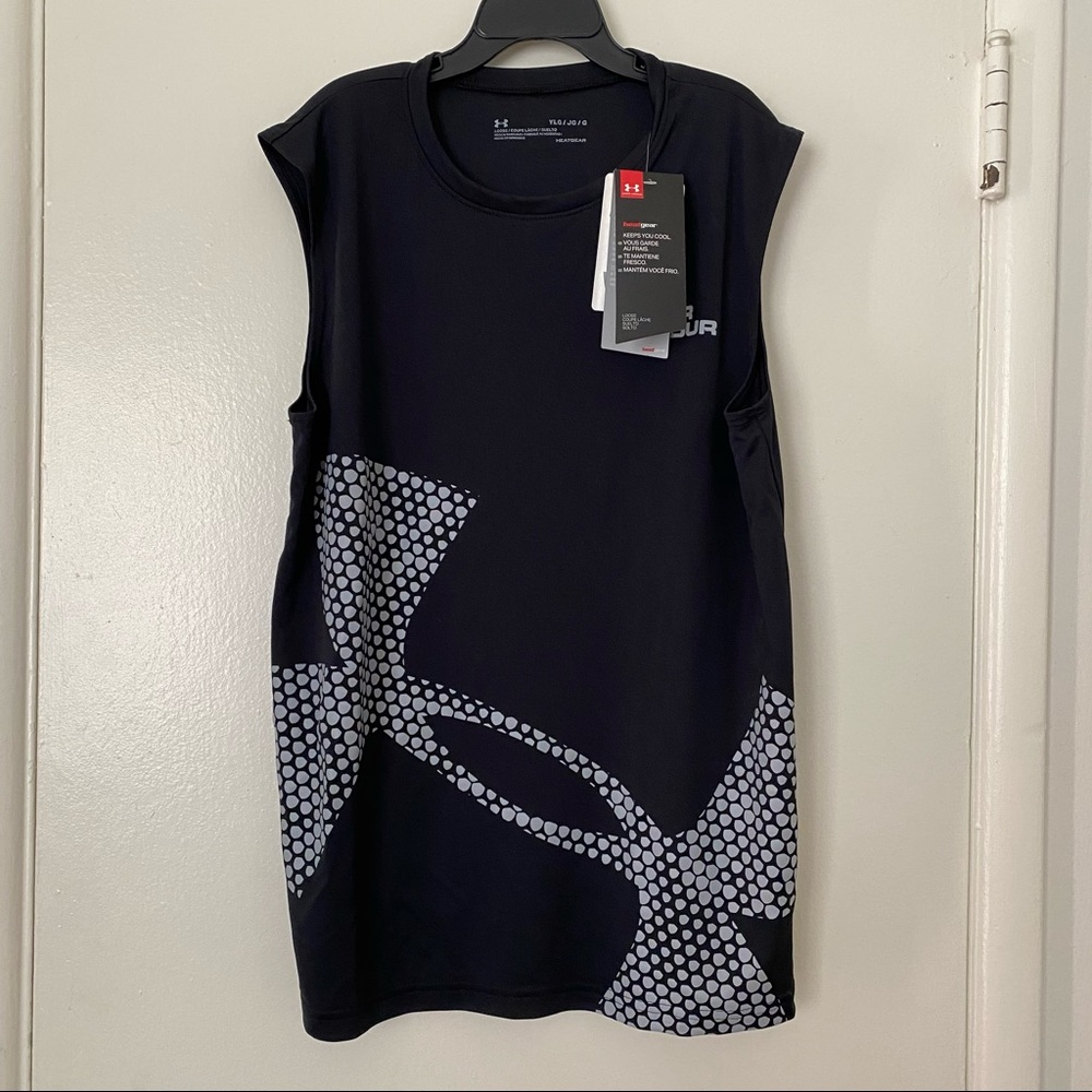 Boys Under Armour Heatgear Sleeveless Tee Large